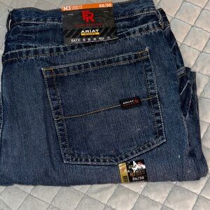 Ariat Men's Dark Blue Relaxed Jeans. Fire Resistant!